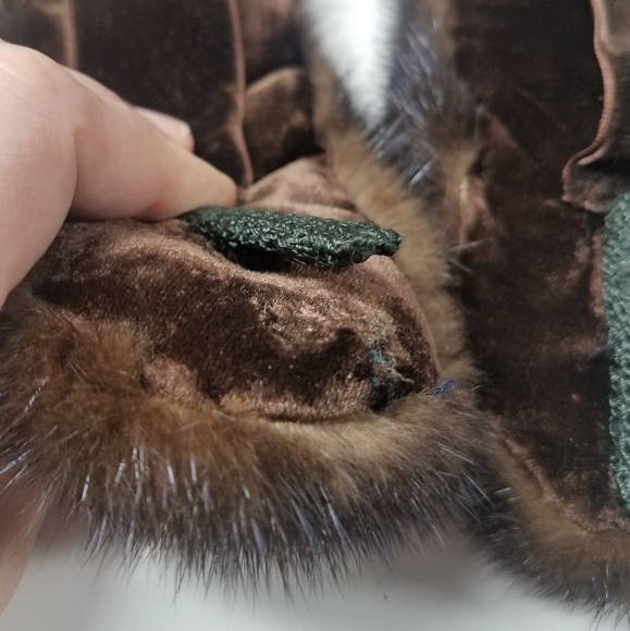 Vintage Fox Fur Brown Stole Shawl - Picture 8 of 10